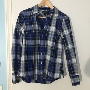 J.Crew plaid button down collared shirt